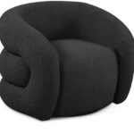 Roxbury Boucle Fabric Upholstered Swivel Accent Chair