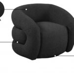 Roxbury Boucle Fabric Upholstered Swivel Accent Chair