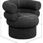 Valentina Linen Textured Fabric Upholstered Swivel Accent Chair