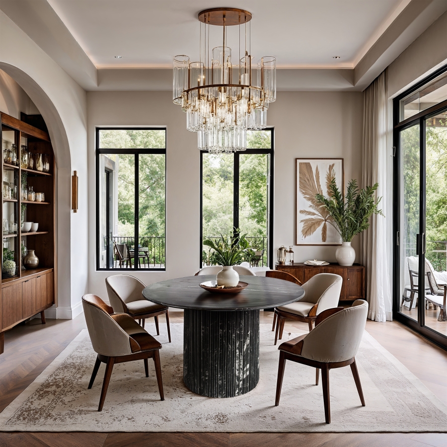 Genoa 48" Marble Dining Table