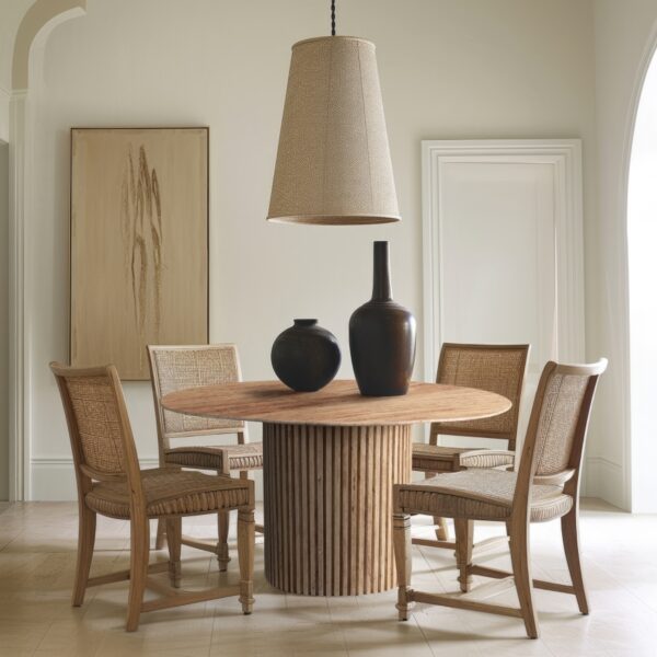 Genoa 48" Travertine Dining Table