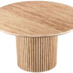 Genoa 48" Travertine Dining Table