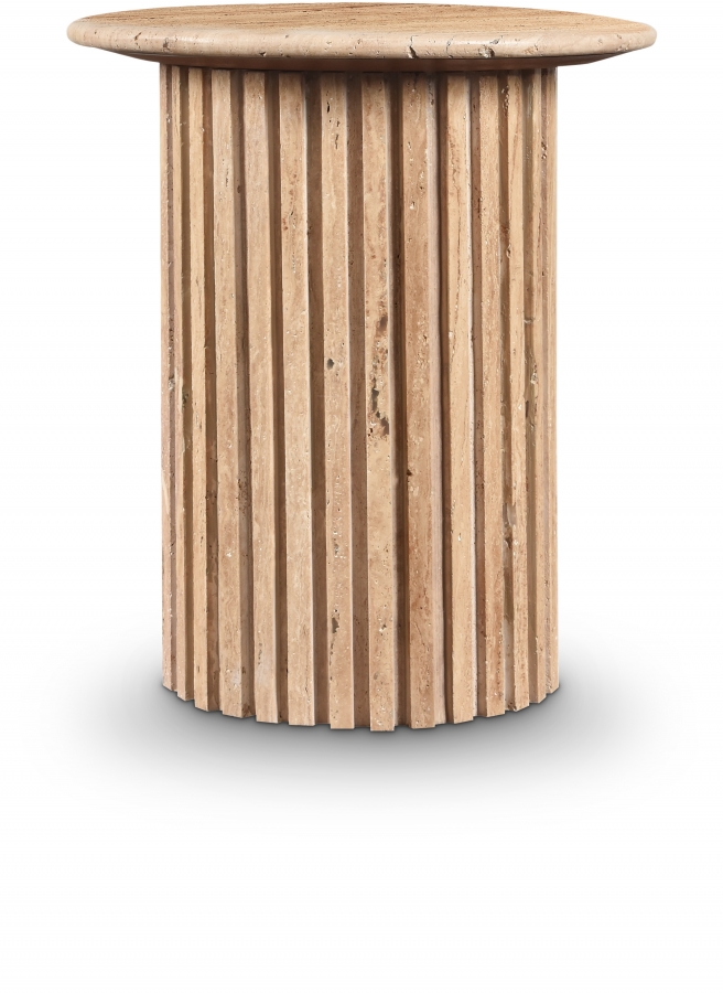 Genoa Travertine End Table