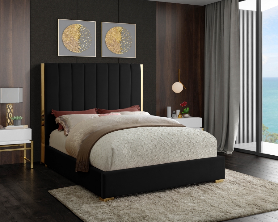 Becca Velvet Upholstered Bed
