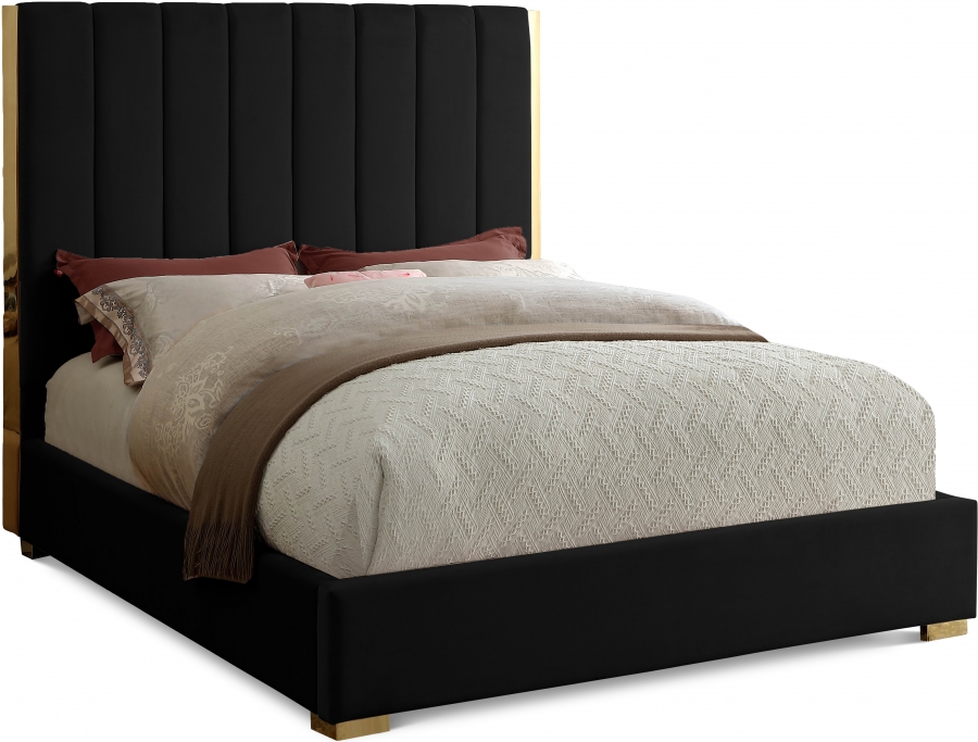 Becca Velvet Upholstered Bed