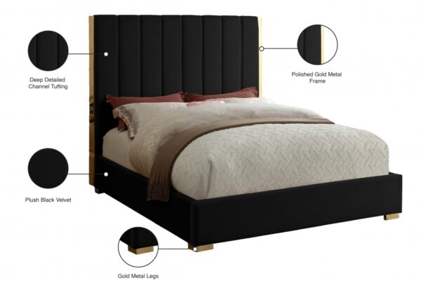Becca Velvet Upholstered Bed