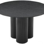 Simba 48" Ash Wood And Oak Veneer Dining Table