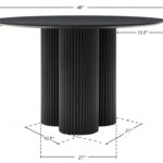 Simba 48" Ash Wood And Oak Veneer Dining Table