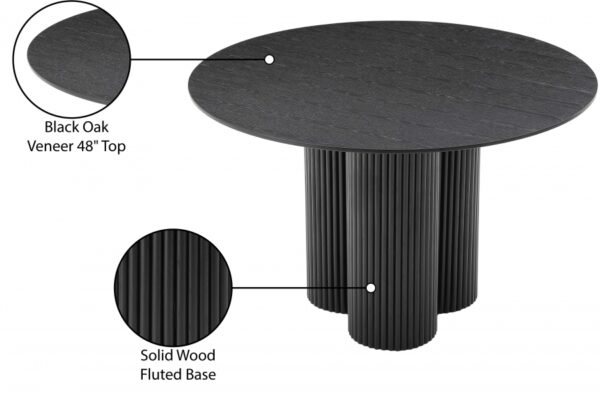 Simba 48" Ash Wood And Oak Veneer Dining Table