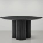 Simba 60" Ash Wood And Oak Veneer Dining Table