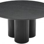 Simba 60" Ash Wood And Oak Veneer Dining Table