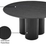 Simba 60" Ash Wood And Oak Veneer Dining Table