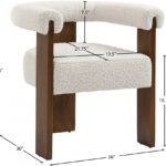 Barrel Cream Boucle Fabric Upholstered Dining Chair
