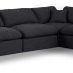 Comfy 157" Linen Textured Fabric Upholstered 6pc. Modular Sectional