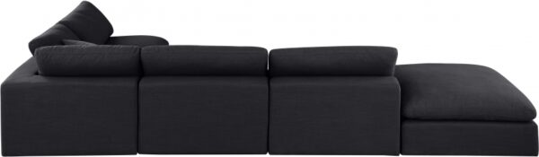 Comfy 157" Linen Textured Fabric Upholstered 6pc. Modular Sectional