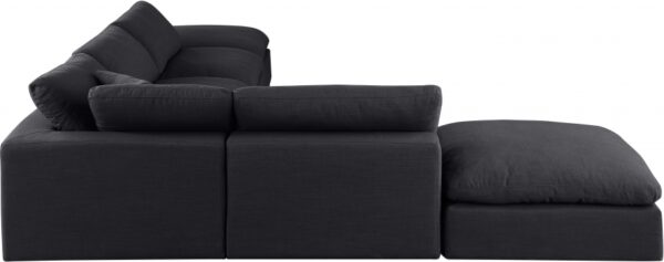 Comfy 157" Linen Textured Fabric Upholstered 6pc. Modular Sectional