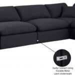 Comfy 157" Linen Textured Fabric Upholstered 6pc. Modular Sectional
