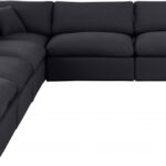 Comfy 157" Linen Textured Fabric Upholstered 7pc. Modular Sectional