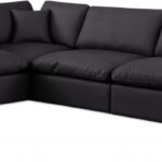 Comfy 157" Vegan Leather Upholstered 6pc. Modular Sectional