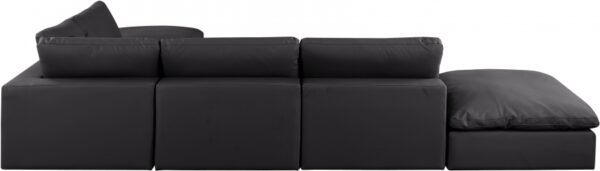 Comfy 157" Vegan Leather Upholstered 6pc. Modular Sectional