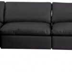 Comfy 157" Vegan Leather Upholstered 6pc. Modular Sectional