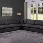 Comfy 157" Vegan Leather Upholstered 7pc. Modular Sectional