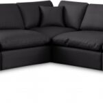 Comfy 157" Vegan Leather Upholstered 7pc. Modular Sectional