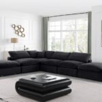 Comfy 157" Velvet Upholstered 6pc. Modular Sectional