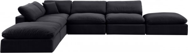 Comfy 157" Velvet Upholstered 6pc. Modular Sectional