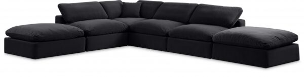 Comfy 157" Velvet Upholstered 6pc. Modular Sectional