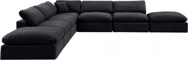 Comfy 157" Velvet Upholstered 7pc. Modular Sectional
