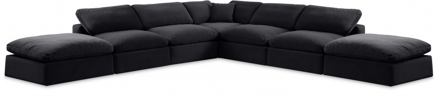 Comfy 157" Velvet Upholstered 7pc. Modular Sectional