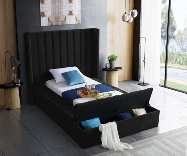 Kiki Velvet Upholstered Bed