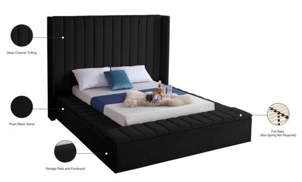 Kiki Velvet Upholstered Bed