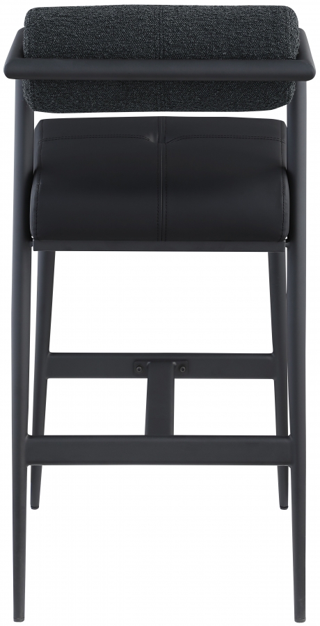 Stryker Boucle Fabric and Vegan Leather Upholstered Bar / Counter Stools