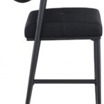 Stryker Boucle Fabric and Vegan Leather Upholstered Bar / Counter Stools