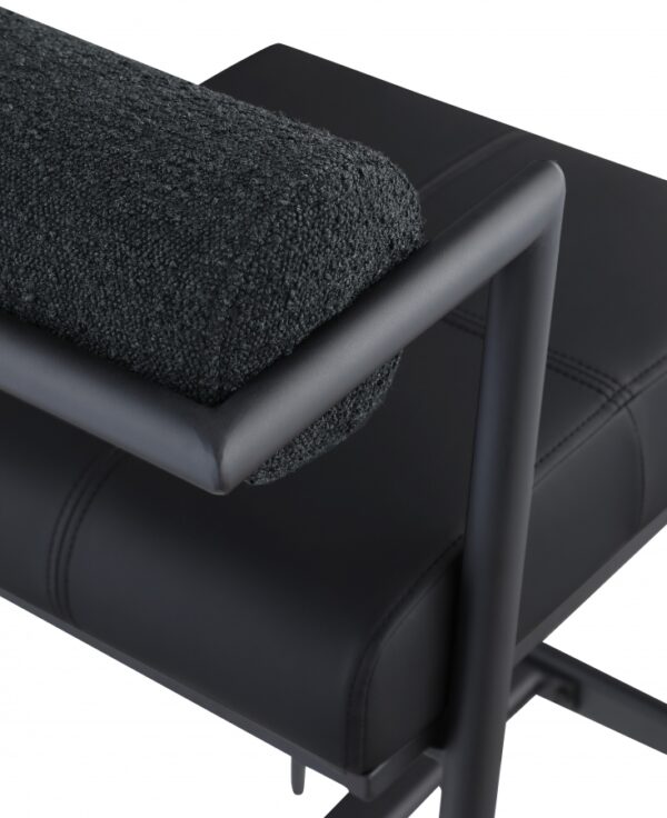 Stryker Boucle Fabric and Vegan Leather Upholstered Bar / Counter Stools