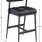 Stryker Boucle Fabric and Vegan Leather Upholstered Bar / Counter Stools