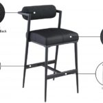 Stryker Boucle Fabric and Vegan Leather Upholstered Bar / Counter Stools