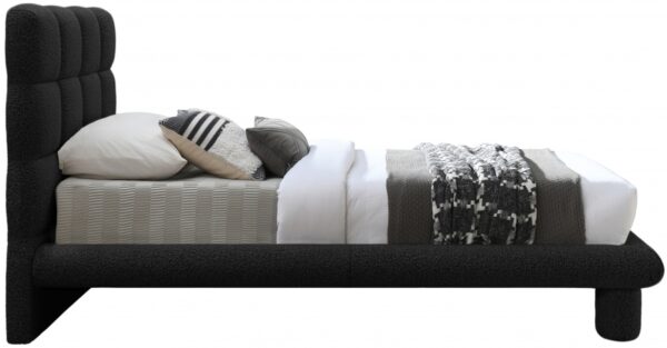 Deco Boucle Fabric Upholstered Twin Bed