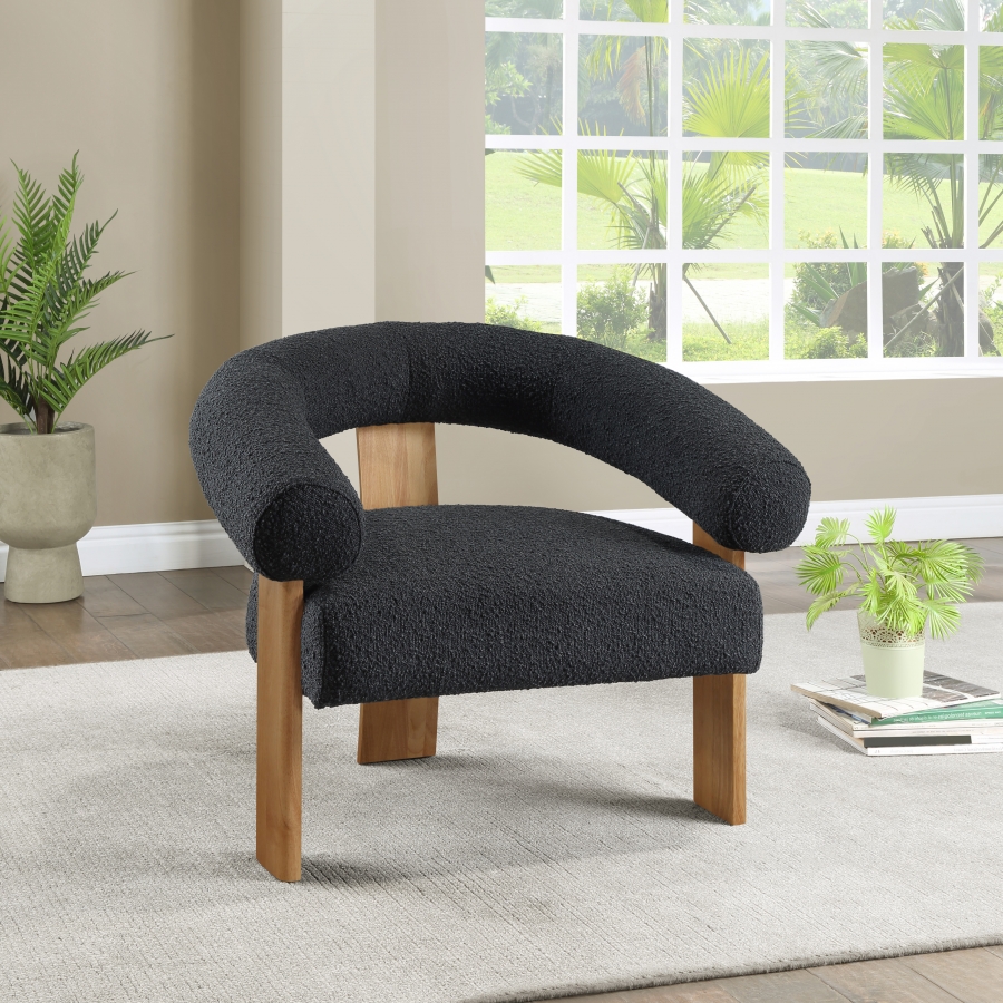 Winston Boucle Fabric Upholstered Accent Chair