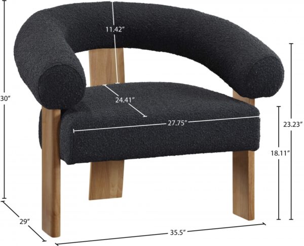 Winston Boucle Fabric Upholstered Accent Chair