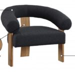 Winston Boucle Fabric Upholstered Accent Chair