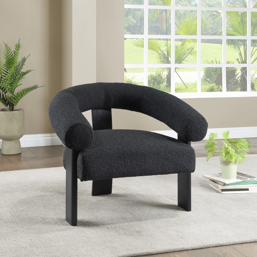 Winston Boucle Fabric Upholstered Accent Chair