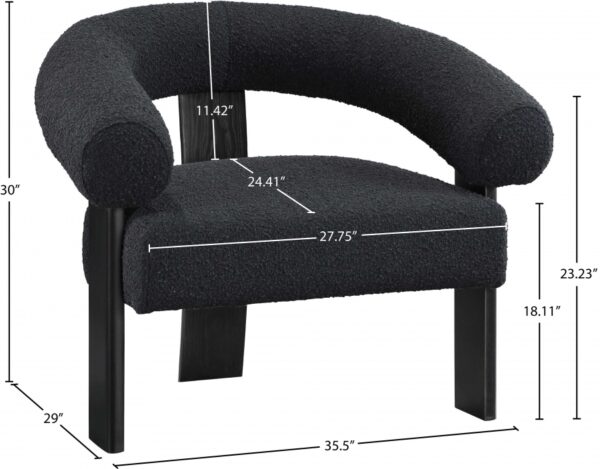 Winston Boucle Fabric Upholstered Accent Chair