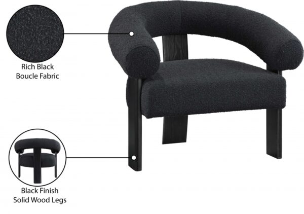Winston Boucle Fabric Upholstered Accent Chair