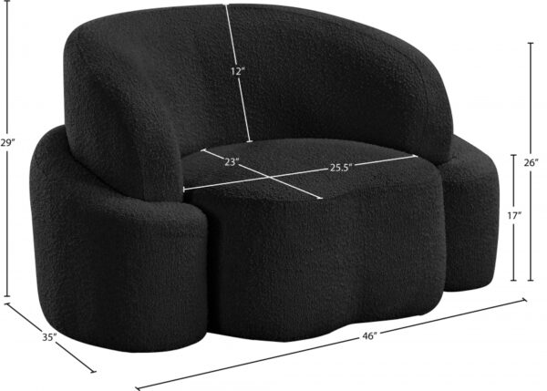 Principessa Boucle Fabric Upholstered Chair