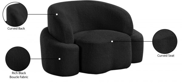 Principessa Boucle Fabric Upholstered Chair