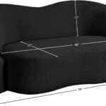 Principessa 68" Boucle Fabric Upholstered Loveseat