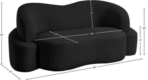 Principessa 68" Boucle Fabric Upholstered Loveseat